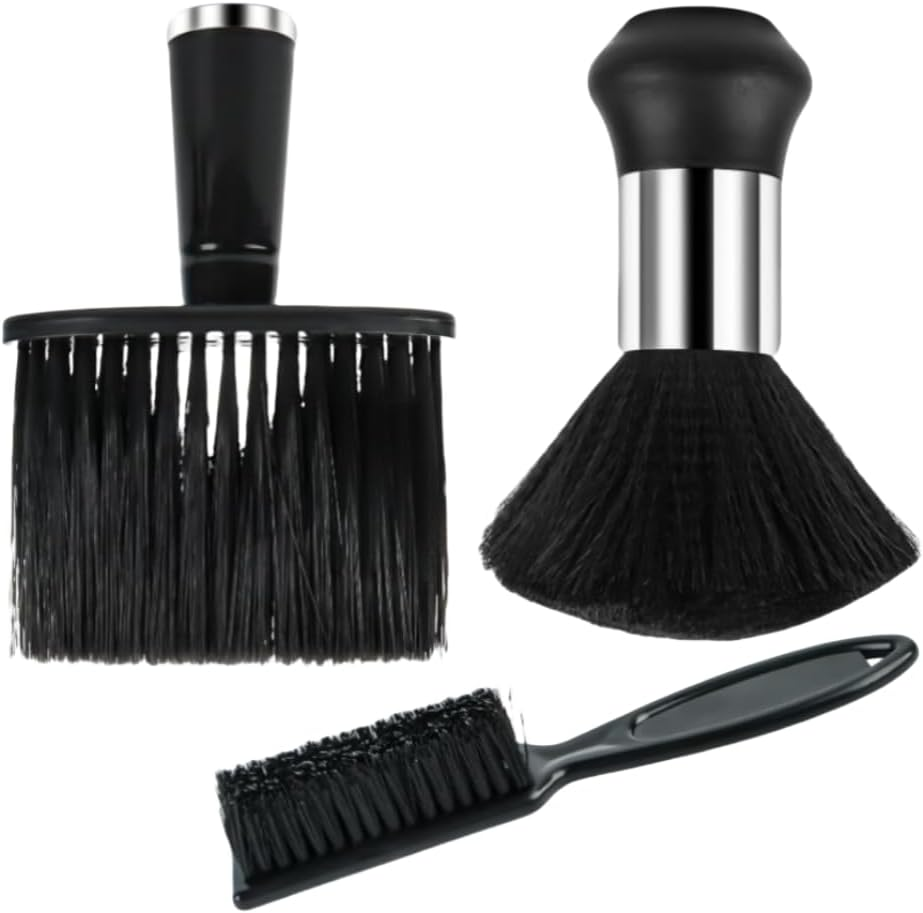 GYWHOOFT Pack of 3 Hairdressing Brush Neck Brush Hairdressing Brush for Hairdressing Salon Neck Duster Brush Cleaning Brush for Dusting the Neck Hairdressing Brush image number 2