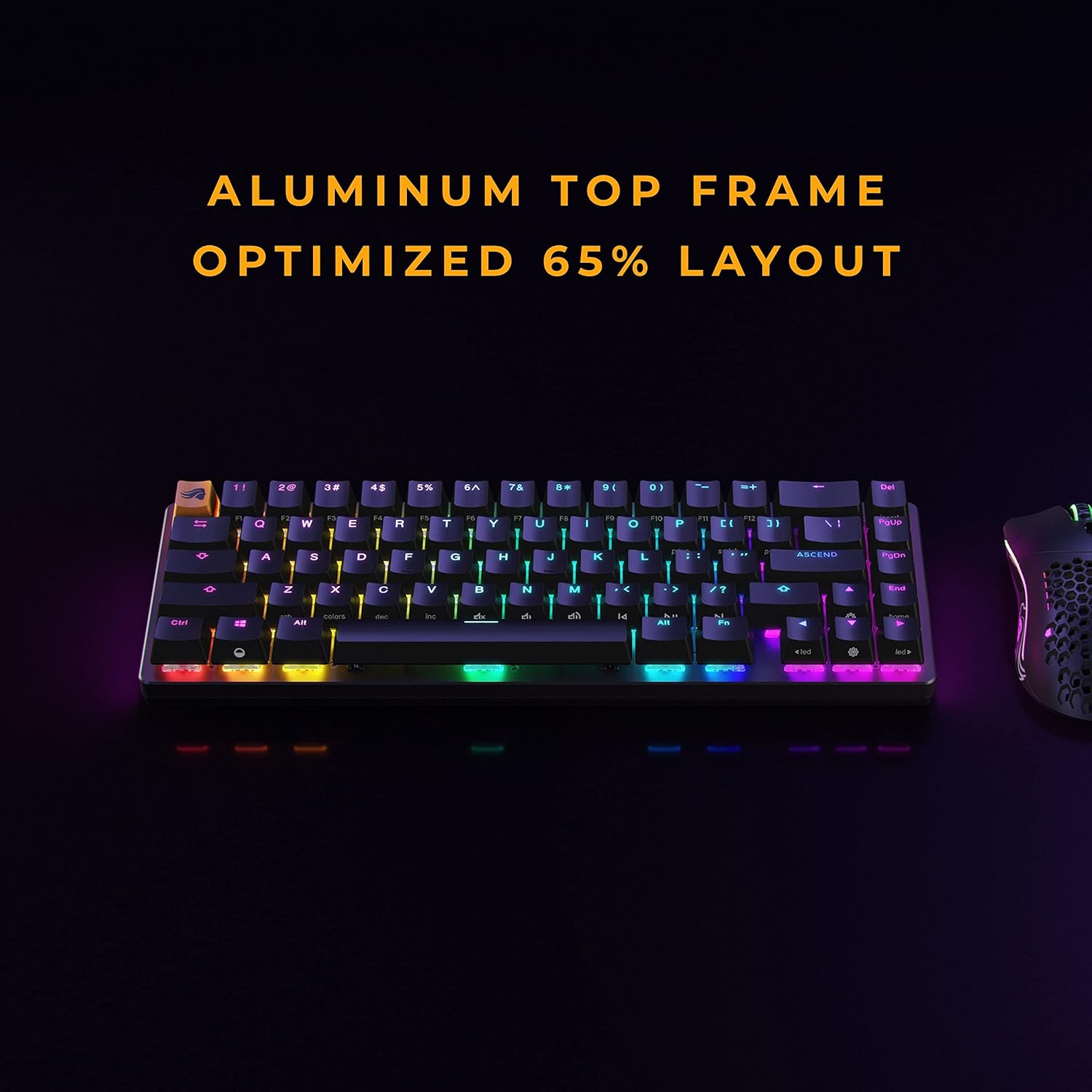 Glorious Gaming Keyboard Mechanical - GMMK 2 - TKL Hot Swappable Mechanical Keyboard, Red Switches, Wired Keyboard, Compact - 65% Percent Keyboard (Black RGB Keyboard) image number 1