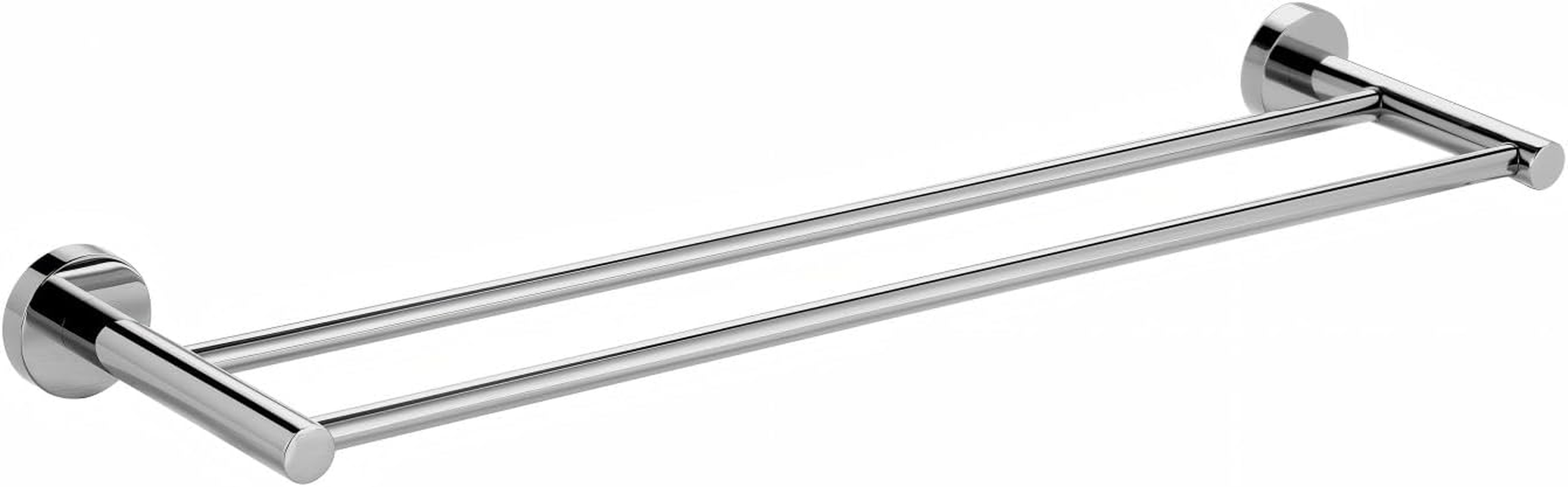 Breikuth Towel Rail Rack Holder Wall Mount 304 Stainless Steel Bathroom Chrome (Type 2: Double Rails 600Mm) image number 3