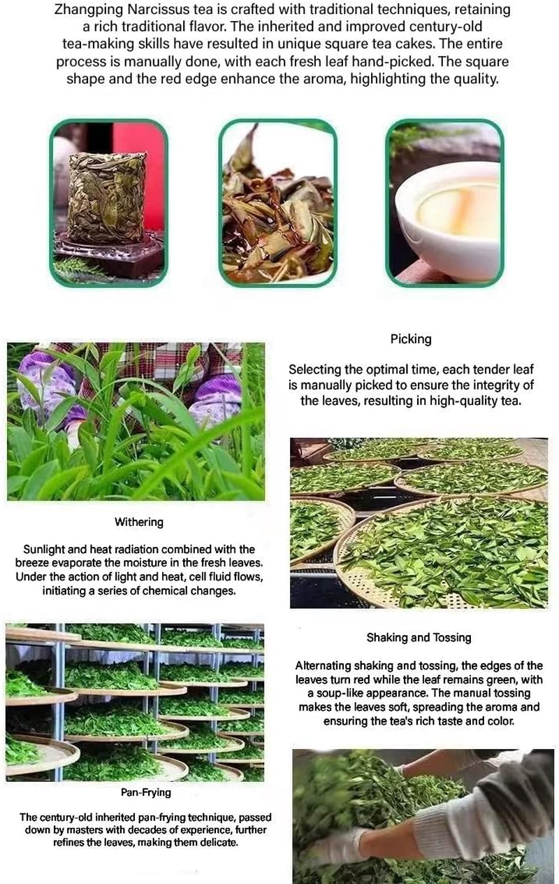 Zhangping Narcissus Oolong Tea 100G Lower Caffeine Best Chinese Oolong Loose Tea Leaves Osmanthus Jasmine Orchid Aroma Summer Winter Best Choice Drink image number 3