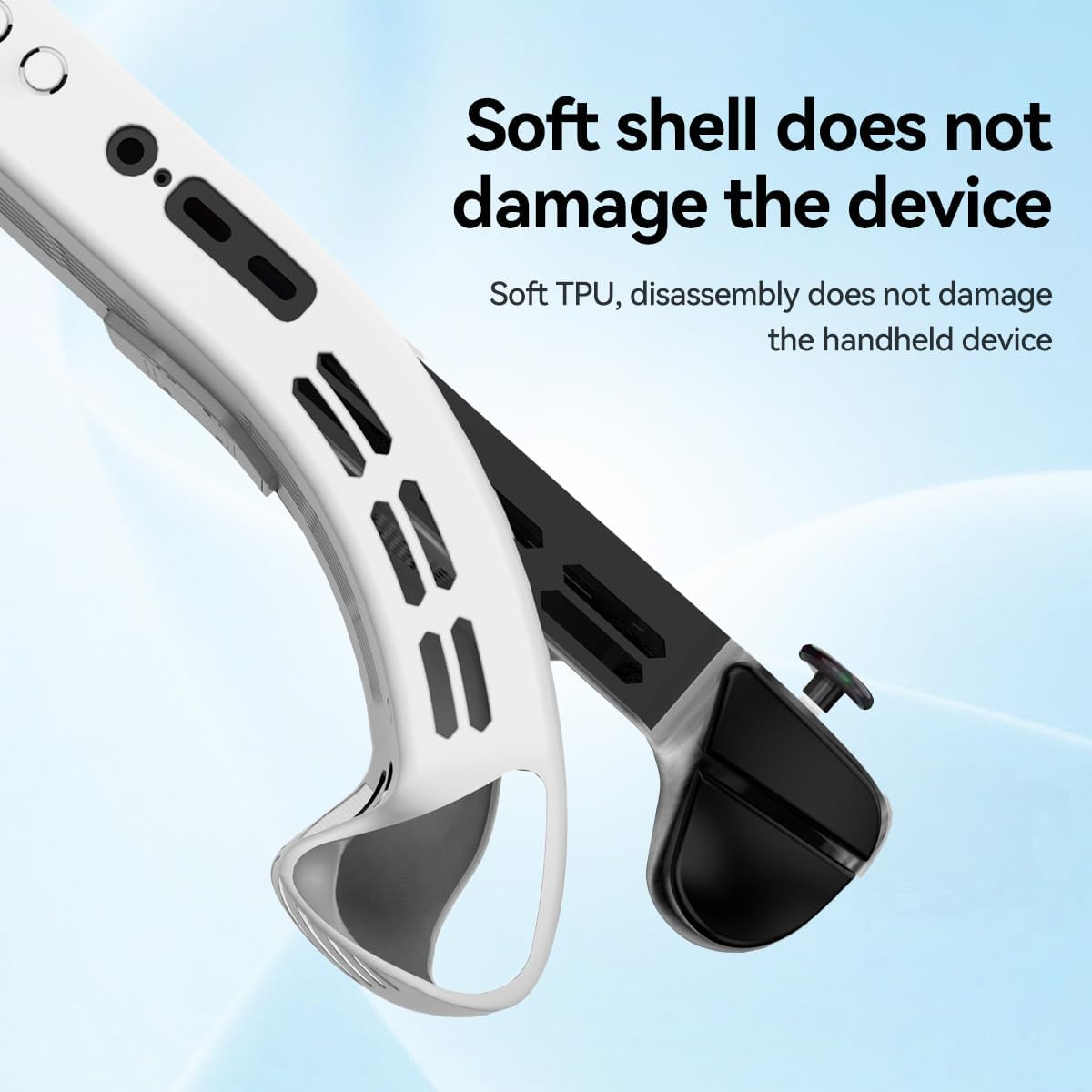 T Tersely Case for Lenovo Legion Go S (2025) - Soft TPU Shockproof Cover with Rugged Design, Anti-Slip & Anti-Fingerprint - Protective Shell for 8" Handheld Gaming Console (White) image number 2