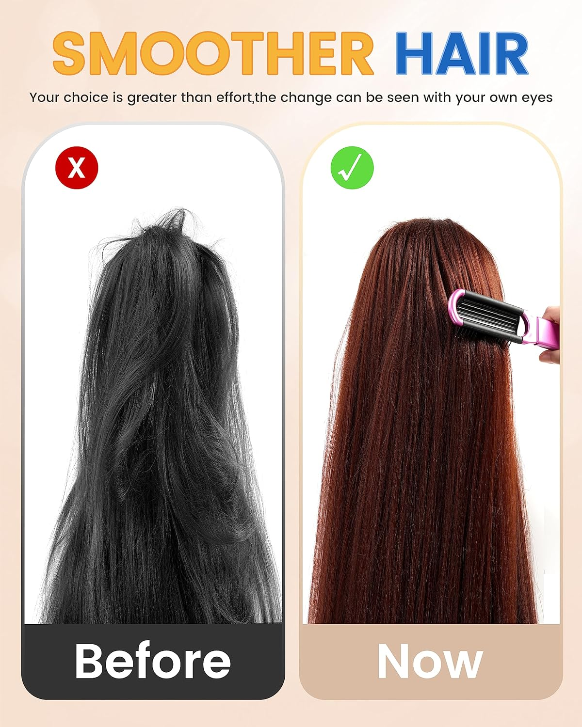 6 PCS Folding Travel Hairbrush Set with Compact Mirror for Women - Mini Pocket Brush with Mirror for Purse and Girls image number 4