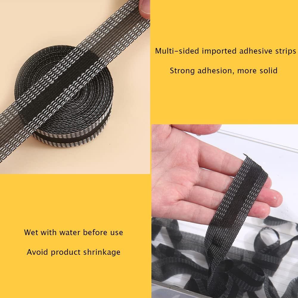10M Self-Adhesive Pants Mouth Paste, Permanent Iron-On Hem Clothing Tape, Fabric Fusing Tape for Clothes, Black - Black image number 4