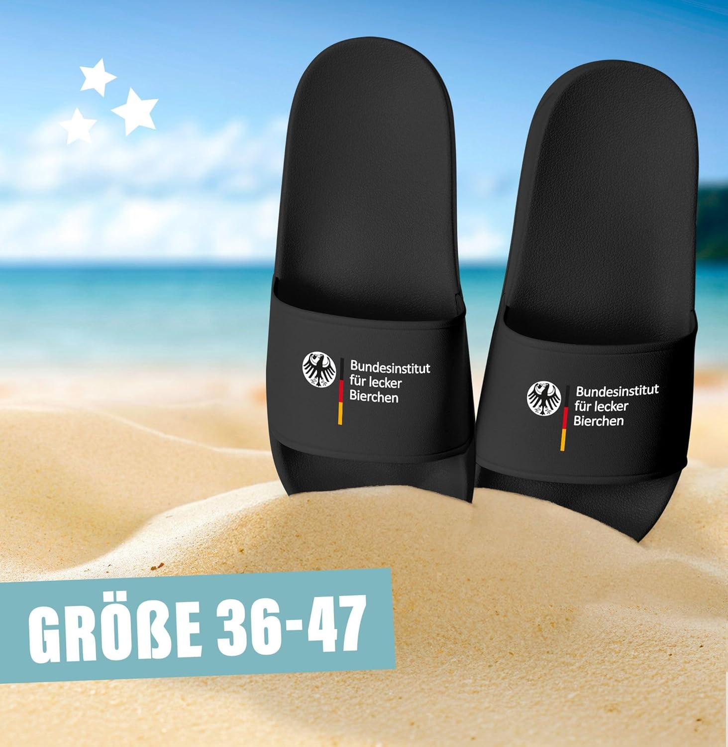 Moonworks Unisex Bathing Slippers with Print Federal Institute for Delicious Beer Printed Men Women Bathing Shoes Men Women Gift image number 5