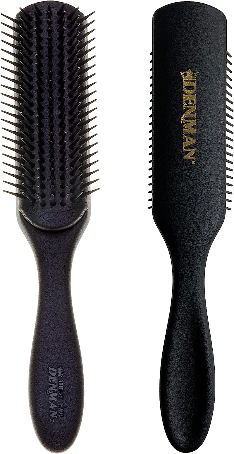 Denman 7 Row Styling Brush, Black, 3.2 Ounce image number 3