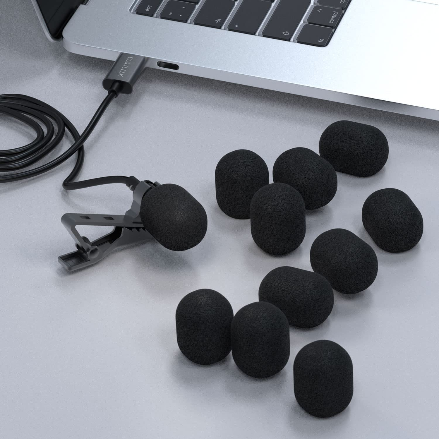 Cubilux Foam Cover for Lavalier Lapel Microphone and Headset MIC, Windscreen for Mini Clip-On Lav MIC, 10-Pack - Foam Cover, 10-Pack image number 2
