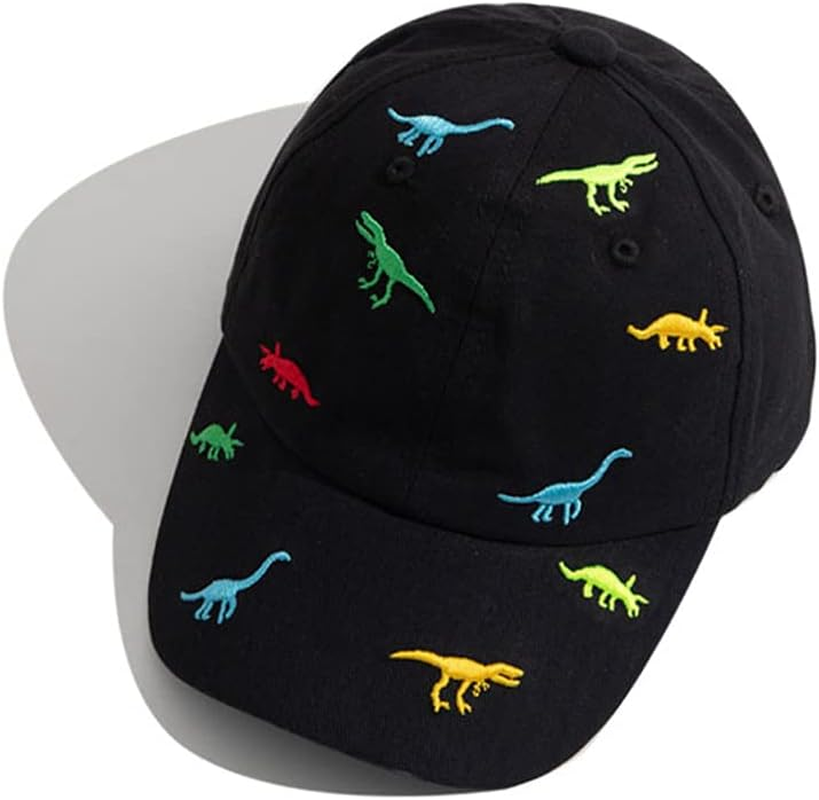 2-6 Years Children'S Dinosaur Baseball Cap Summer Sun Hat for Kids, Unisex Cotton Embroidered UV Protection Hat Golf Baseball Sports Cap Beanie Hat for Boy Girl Baby Infant Toddler