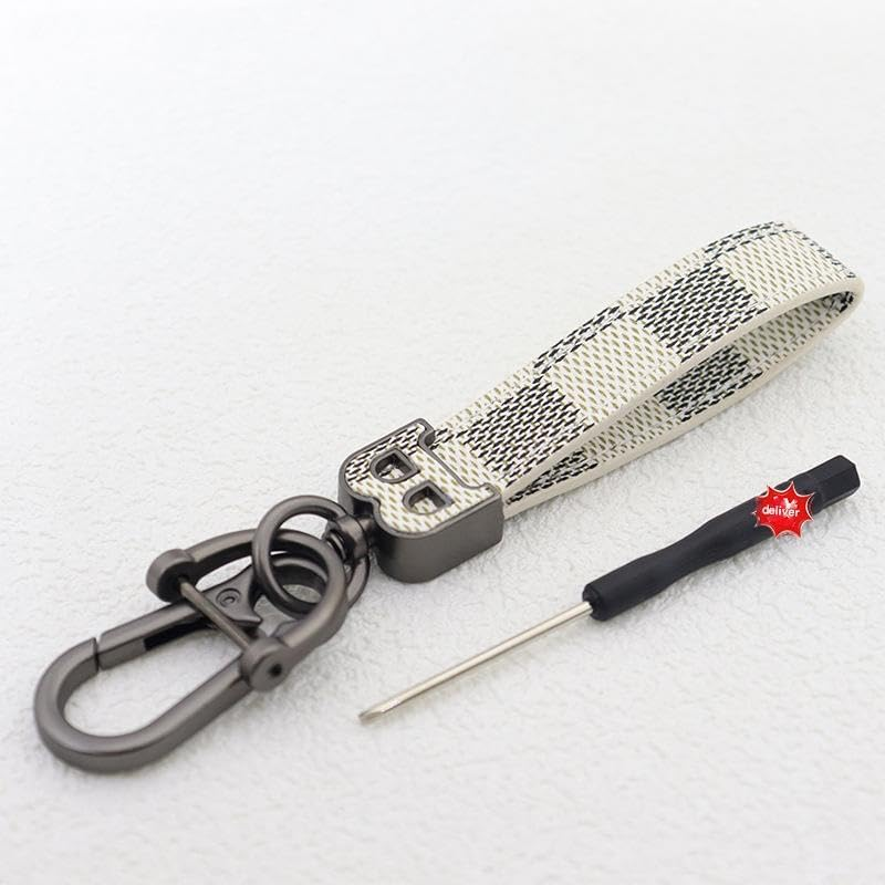Car Keychain Handmade Knit Universal Car Key Chain with 360 Degree Rotatable Snap Swivel