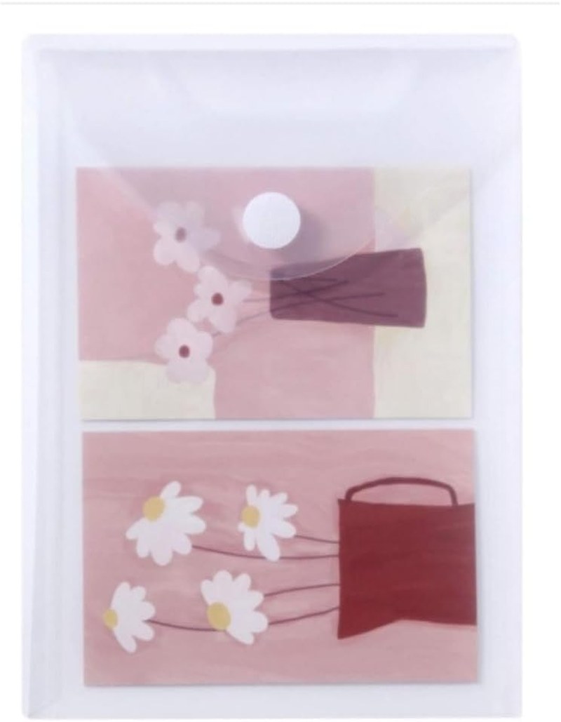 24Pcs Large Clear Plastic Envelopes Poly Envelope, Plastic Envelope Folders File Holder Clear Document Folders with Snap Closure image number 5