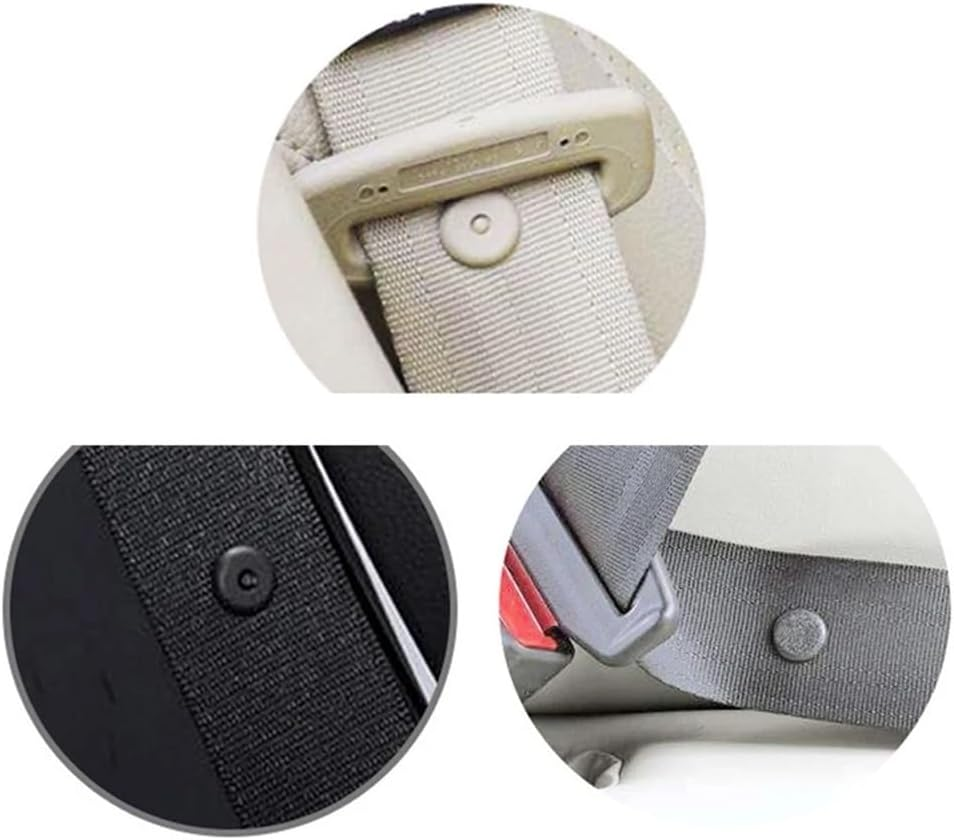 HDVCRNBAVW 10 PCS Car Safety Seatbelt Stopper Buckle Auto Seat Belt Spacing Limit Stop Plastic Anti-Slip Button Retainer Rivet Stud Clips Fasteners and Clips