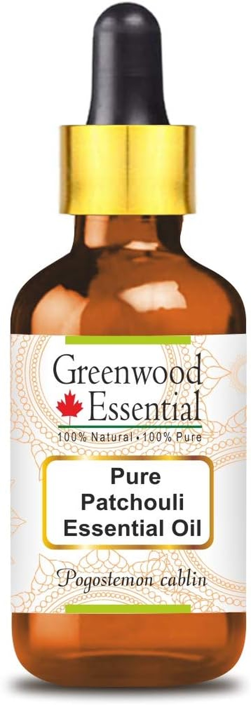 Greenwood Essential Pure Patchouli Essential Oil (Pogostemon Cablin) with Glass Dropper Steam Distilled for Personal Care 30Ml (1Oz) image number 3