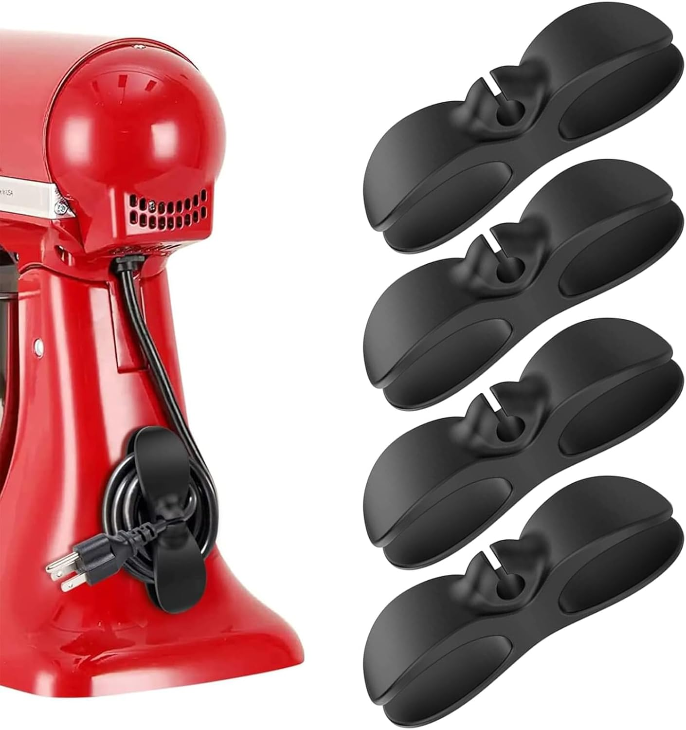 Cord Organizer for Kitchen Appliances 4 Pack Cord Wrap Cord Holder Cable Organiser for Mixer, Blender, Coffee Maker, Pressure Cooker, Air Fryer image number 2