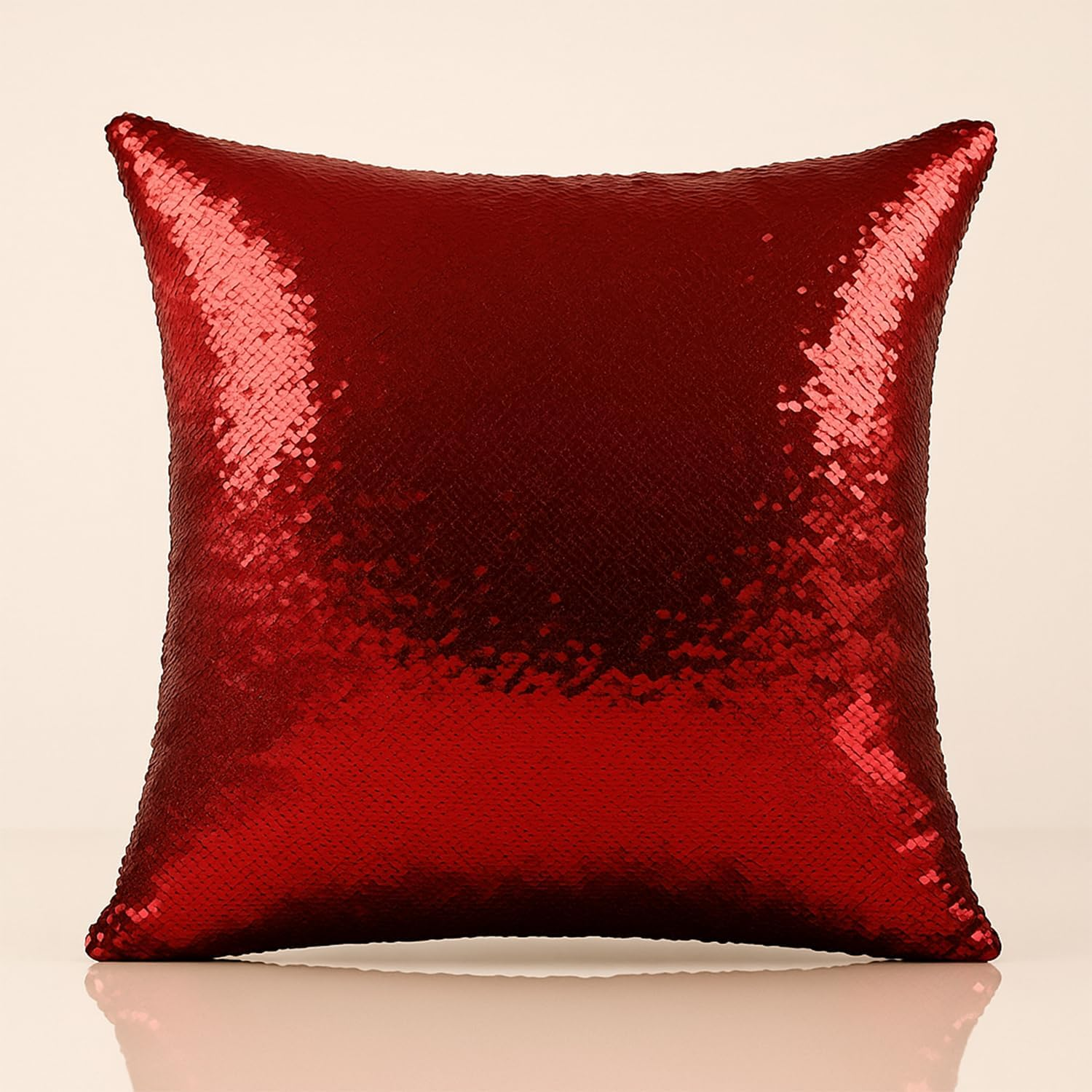 Reversible Sequin Cushion Cover 40X40Cm, Decorative Throw Pillow Case with Hidden Zipper, Funny Sensory Pillow Cover for Sofa Home Decor (1 Piece) - SZTTY