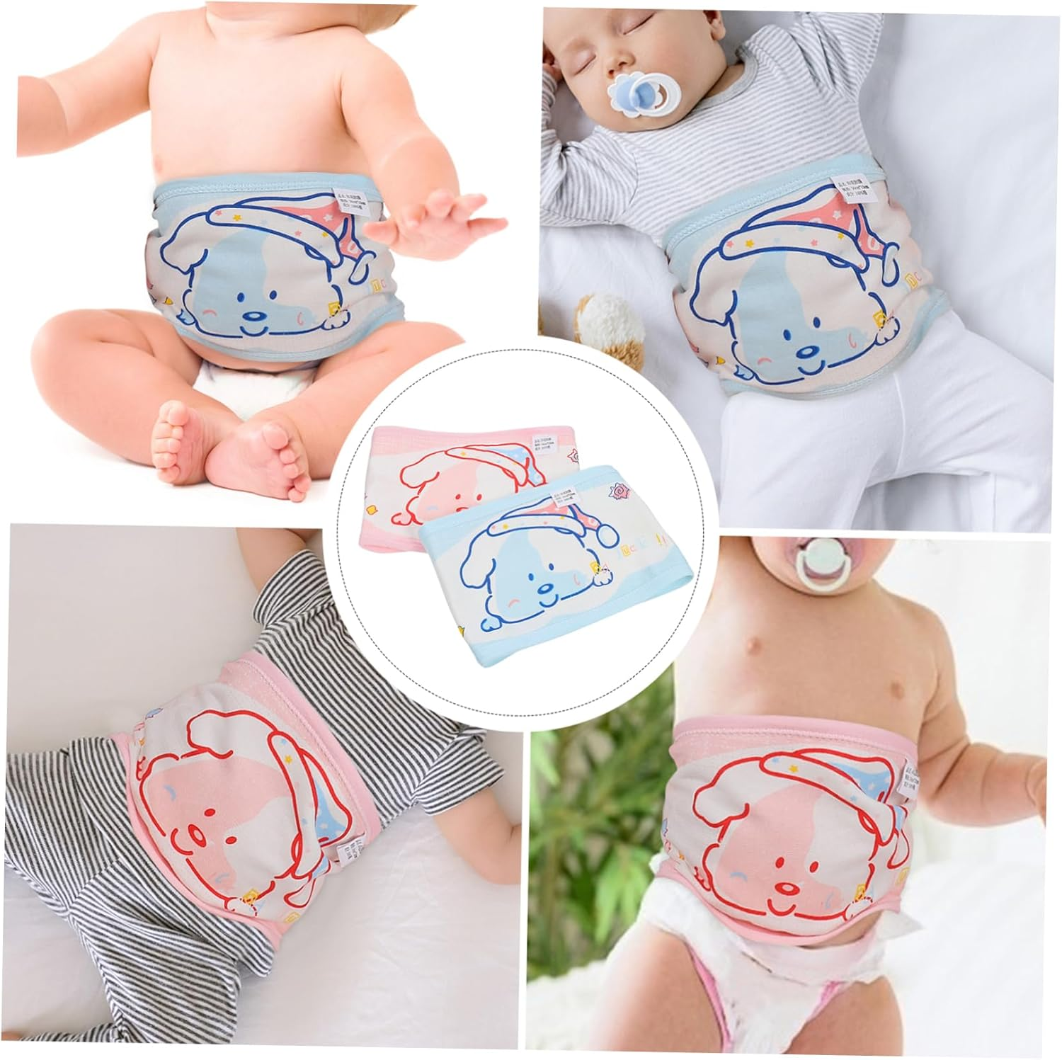 2Pcs Pregnancy Belly Band Cartoon Patterns Elastic Cotton Bellyband for Newborns image number 2