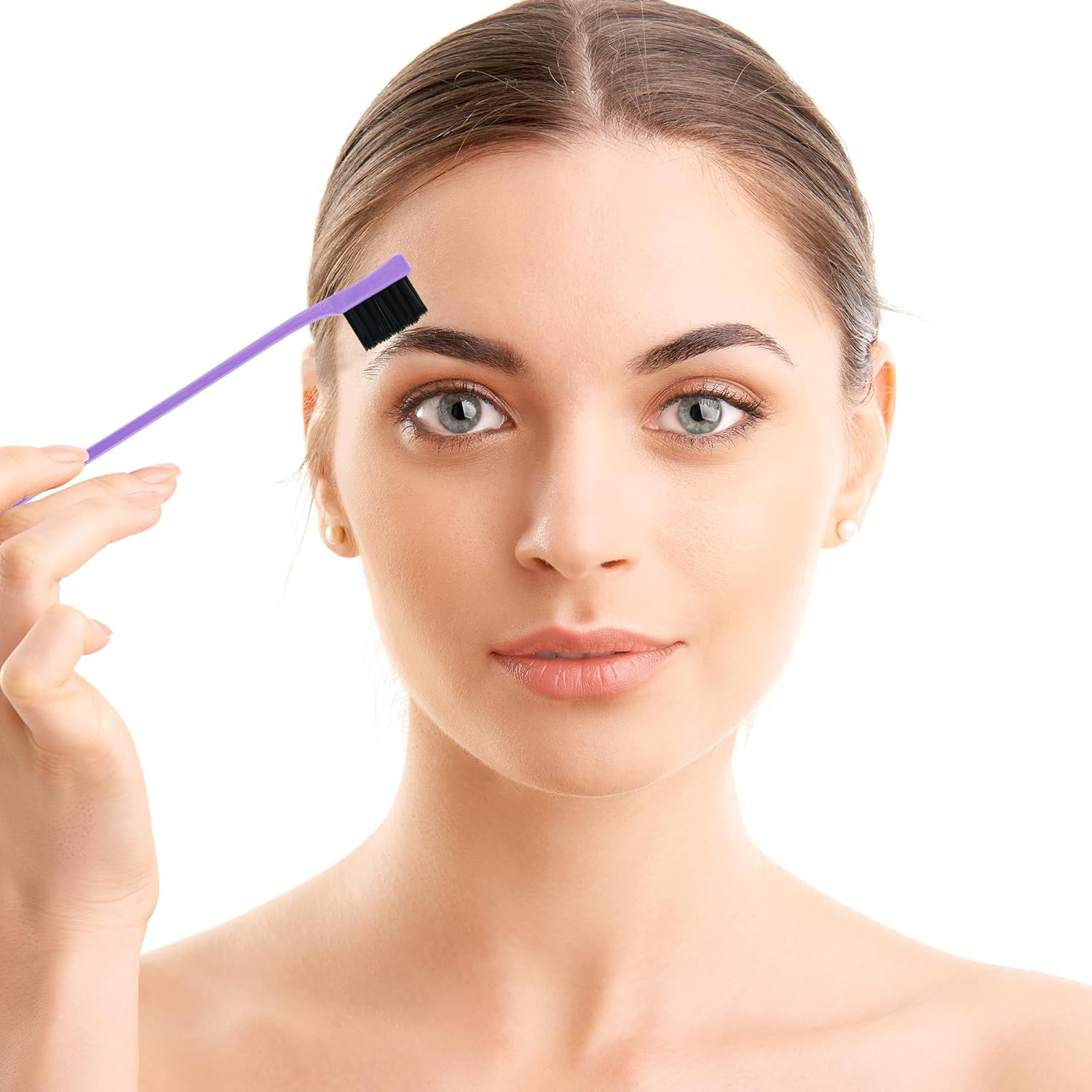 3Pcs Hair Dressing Stylings Tools, Teasing Brush Stainless Steel Rat Tail Comb Edge Control Hair Brush for Back Brushing, Combing, Braiding, Slicking Hair for Women