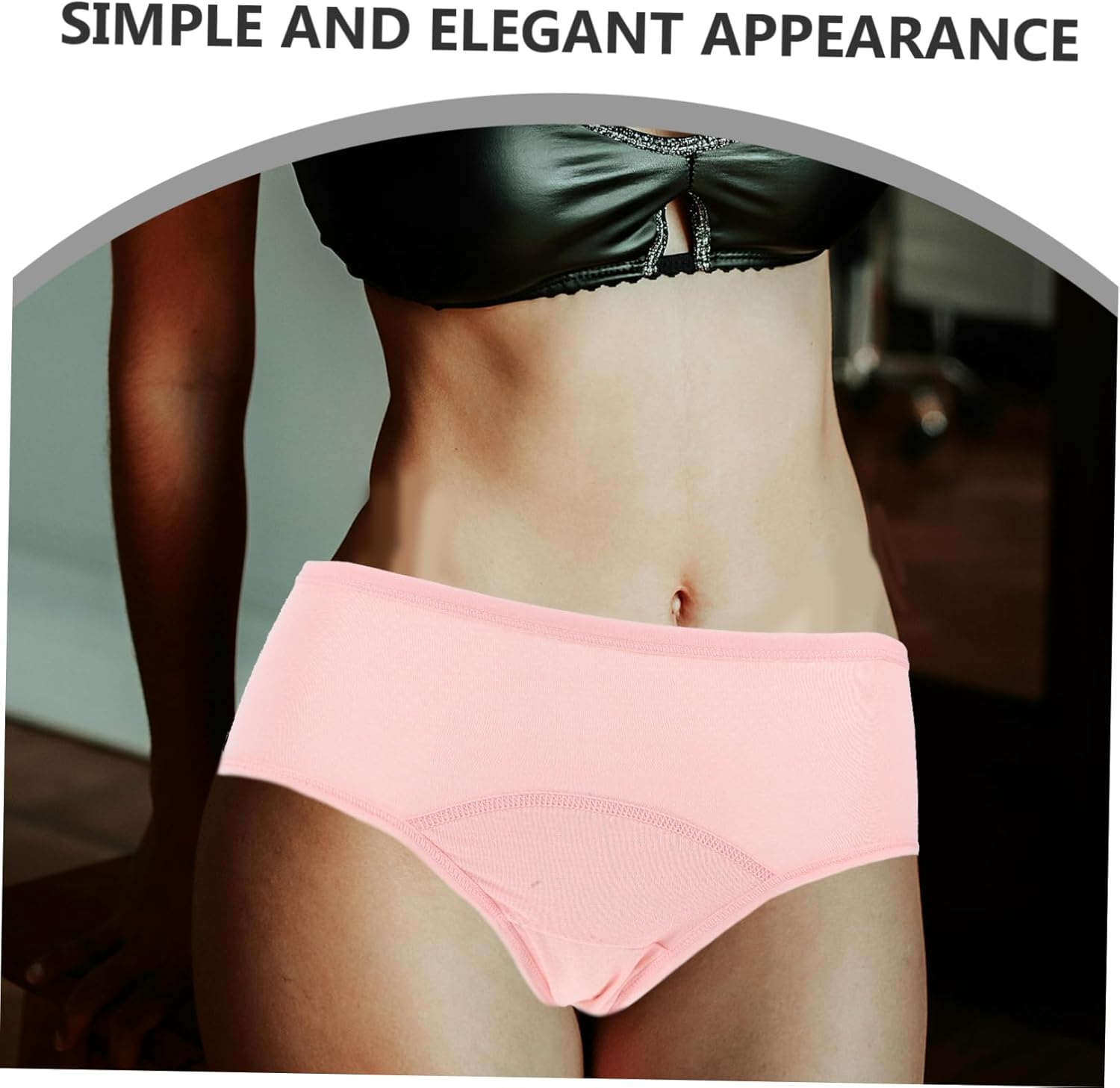 Beavorty 4Pcs Cotton Period Underwear for Women Leakproof Breathable Hipster Panties Heavy Flow Maternity High Waist Soft Comfortable Briefs image number 5