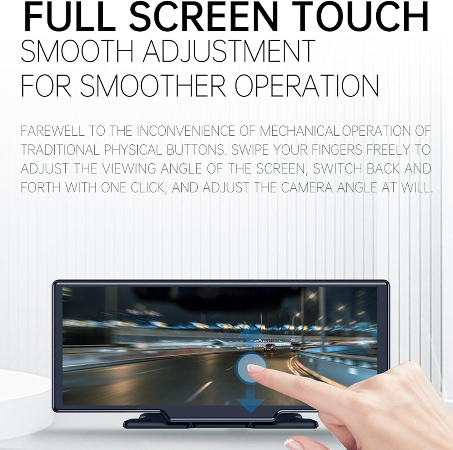 Portable Car Stereo for ANYTEK, 10.26In IPS Touchscreen Bluetooth5.0 Car Stereo, Touch Screen Compatible Wireless for Carplay and Wireless for Android Auto image number 1