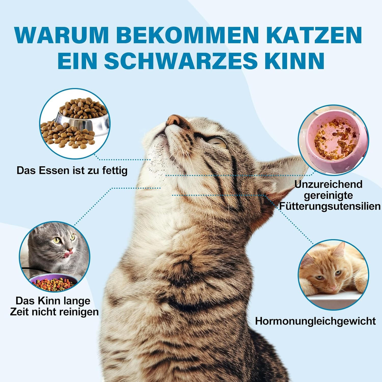 GJYC PET Cat Acne Cream & Cat Acne Brush, Cat Acne Chin Care Set - Gently Removes Cat Chin Blackheads, Nourishes Cat Chin Softness and Freshness, 60 Ml image number 2