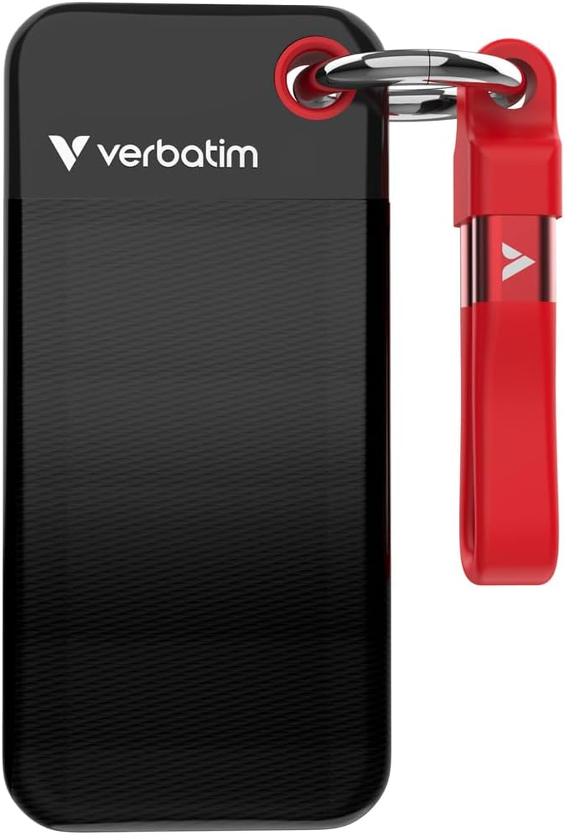 Verbatim Pocket SSD USB 3.2 Gen 2 1TB Black/Red