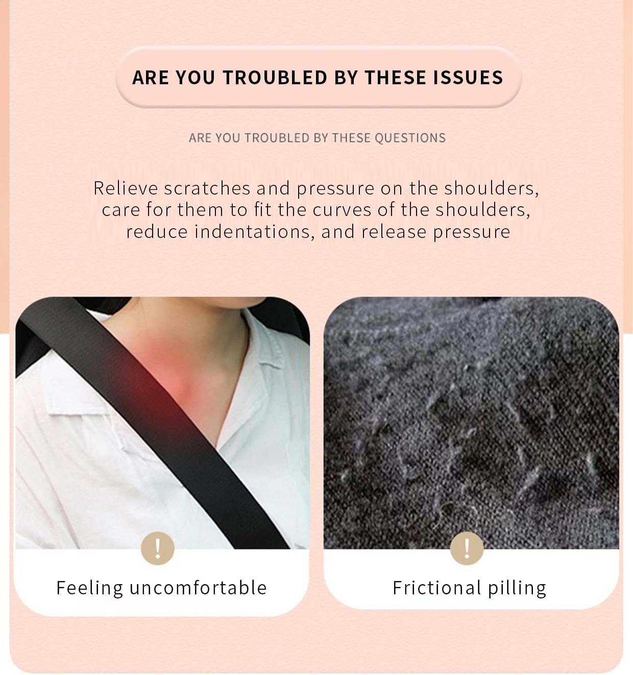 Car Seat Belt Cover Stocking Stuffers Cute Fluffy Pig Frog Sheep Dinosaur Safety Seatbelt Shoulder Pad Auto Accessory Neck Cushion Protector Seatbelt Shoulder Protector Nice Gift (Sheep) image number 1