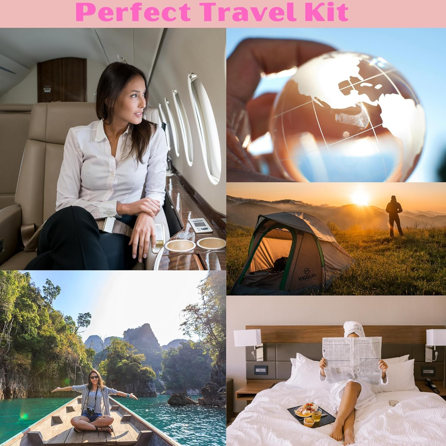 Travel Size Toiletries Essentials Set for Women | Mini Toiletries | Travel Size Toiletries Women Kit for Holidays, Vacation, Hospital, Maternity with Hubsidia Airport Security Approved Liquids Bag image number 2