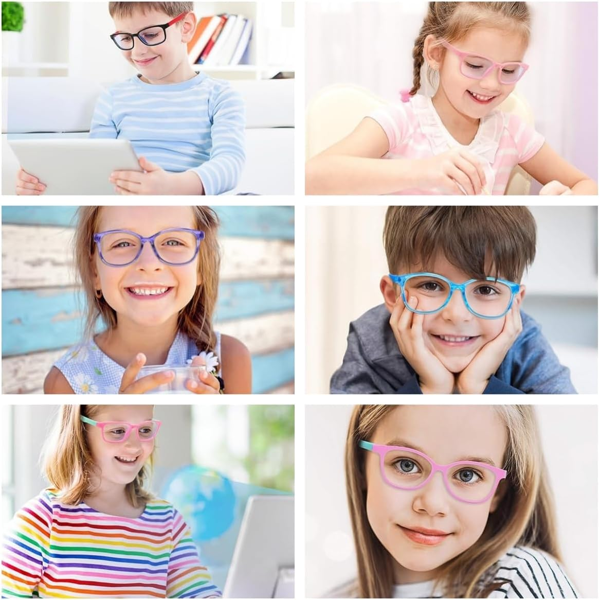 3 Pack Kids Blue Light Blocking Glasses for Reading, Phone & Computer Use - anti Blue Ray Gaming Glasses for Boys & Girls Ages 3-10 image number 4