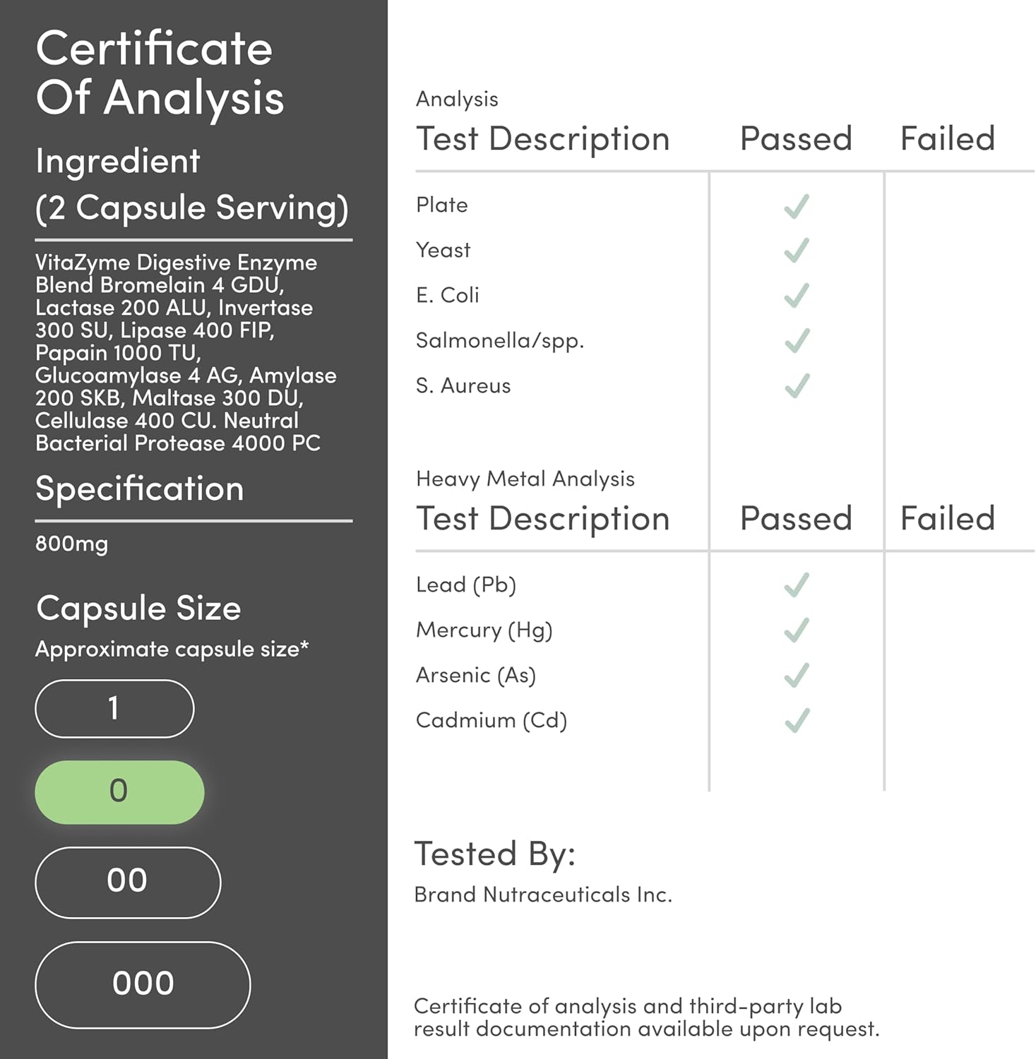 Digestive Enzymes - 800Mg Blend of All 10 Most Essential Digestive and Pancreatic Enzymes (Amylase, Lipase, Bromelain, Lactase, Papain, Protease, Cellulase, Maltase, Invertase) by Double Wood image number 4