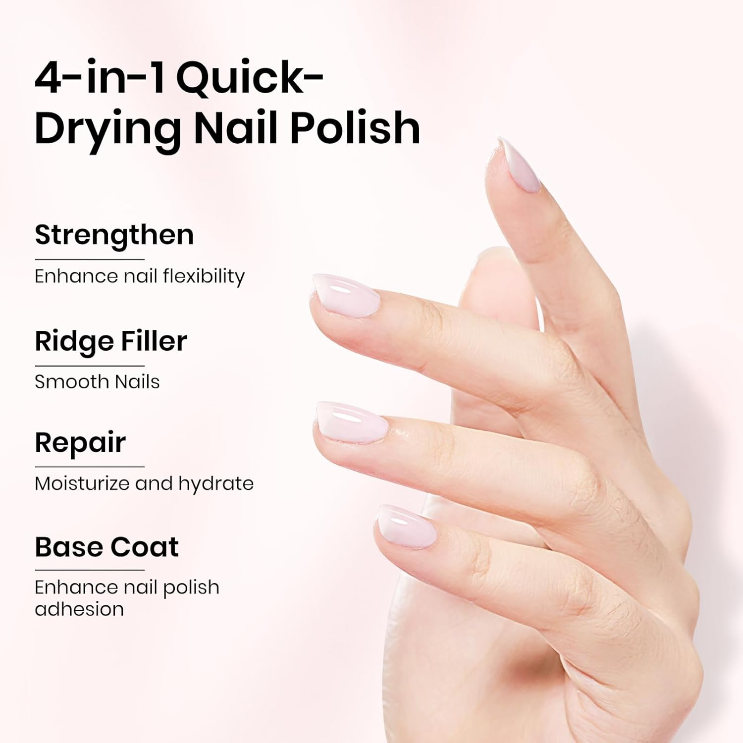 16Ml Nail Strengthener Multifunctional Quick Dry Nail Polish Nail Hardener and Repair and Growth Nails Care for Thin and Damaged Nails Manicure Salon Home - Nude- U044 image number 4