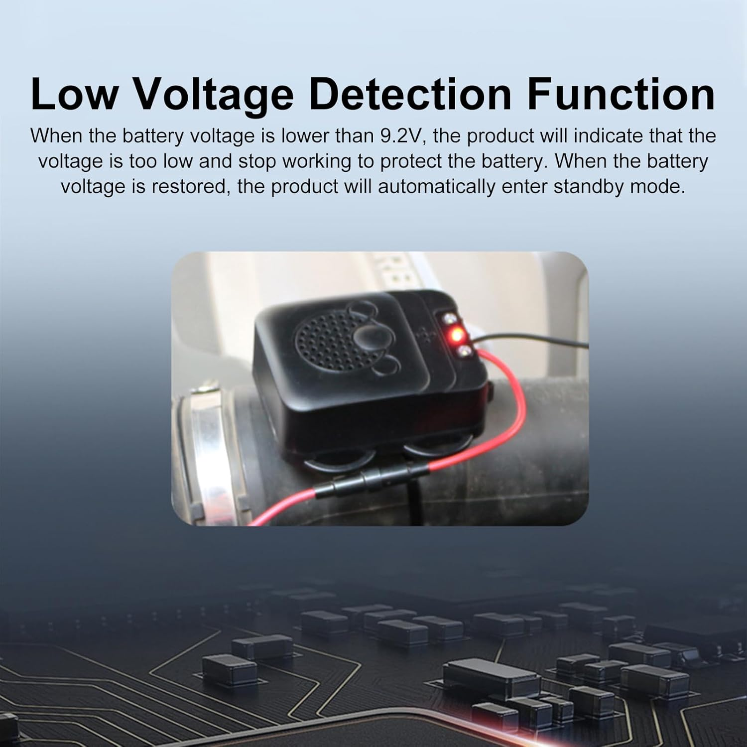 Rodent Repellent, Car Mouse Repeller, Electronic Car Mouse Repeller, Over-Voltage Protection High Temperature Resistant Flame Retardant Pest Repeller Mice Repellent Easy Black