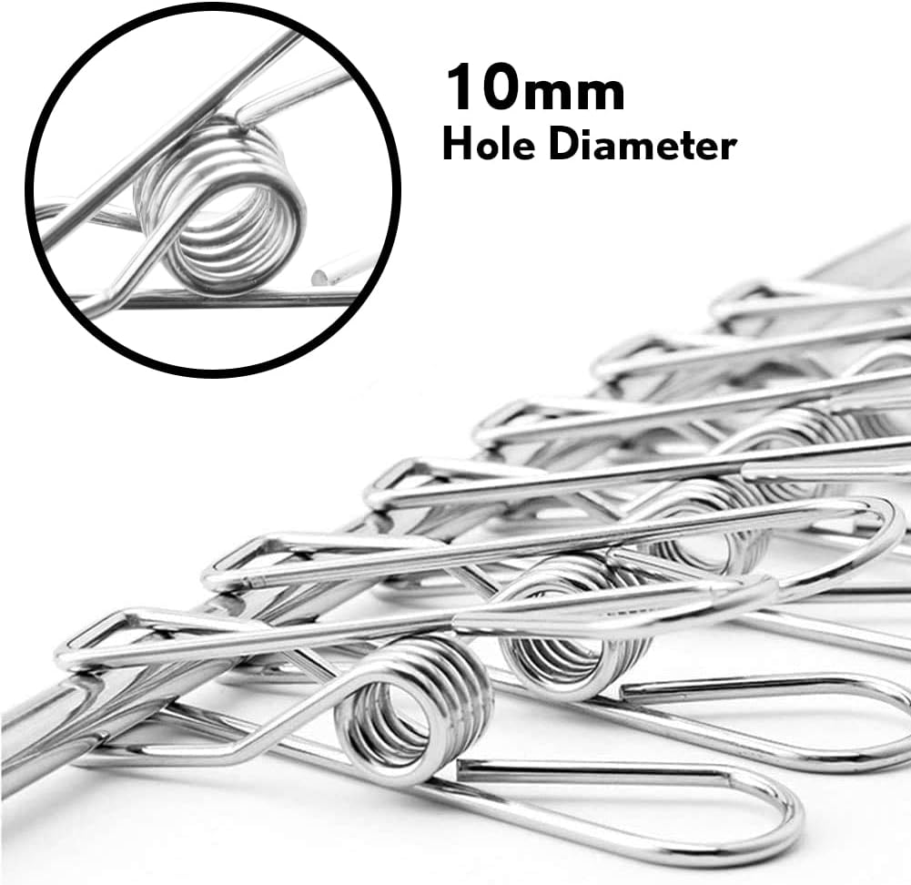 OKAM Stainless Steel Pegs - 70-Pack Stainless Steel Pegs Large - Strong & Sturdy Clips, Eco-Friendly Metal Clothes Pegs for Home Laundry and Craft Drying Peg, Pins or Clip Needs image number 4