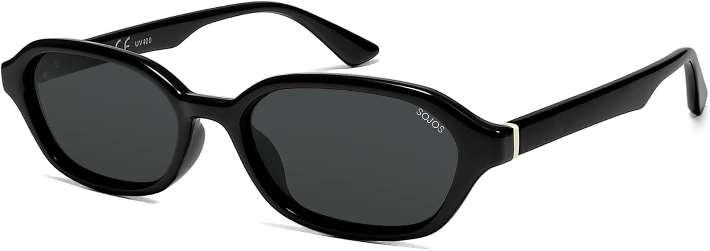 SOJOS Retro Rectangle Polarized Sunglasses for Women Men Trendy Hexagon Narrow Chic Y2K Sunnies SJ2629 image number 1