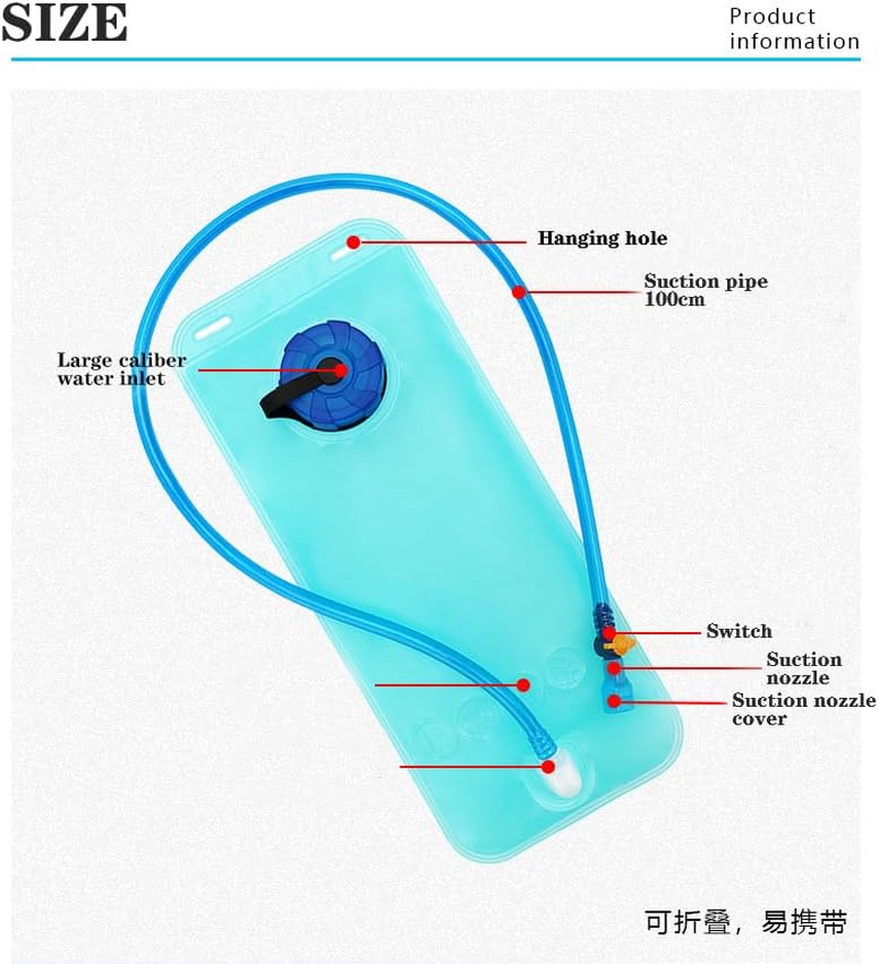 Running Water Vest , Backpack with 2L Bladder Hydration Bag for Men Women