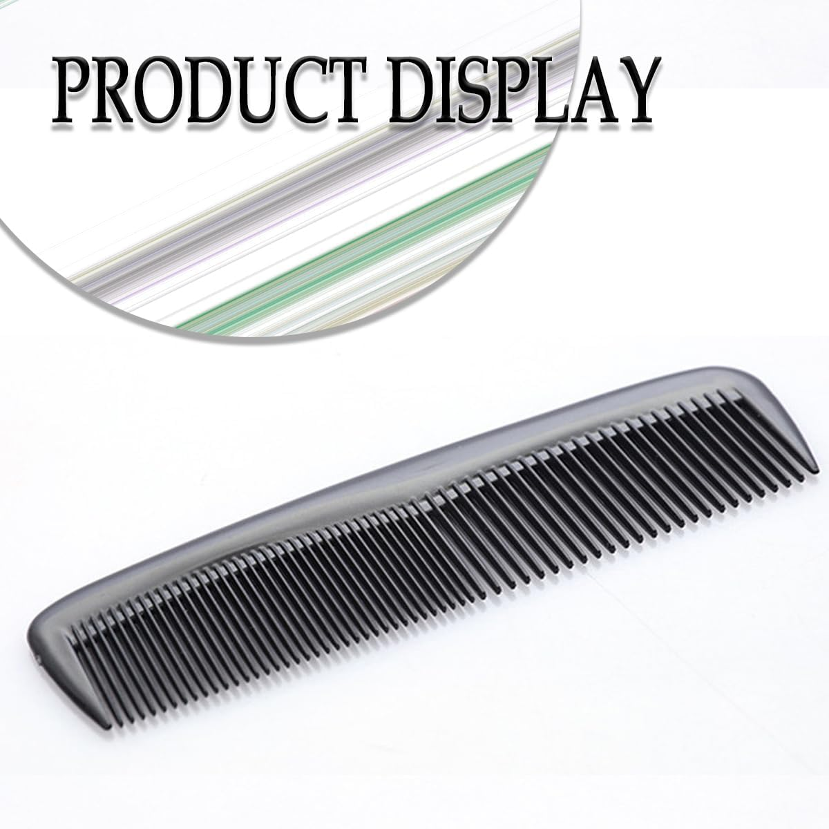DAZISEN 4 Pieces Hair Combs - Plastic Pocket Combs Fine Dressing Comb Hair Cutting Comb Hairdressing Styling Combs for Women Men - (Yellow+Rose Red+Green+Blue) *4 image number 2