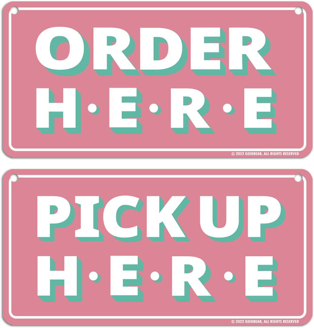 Order Here Pick up Here Sign (Pink)