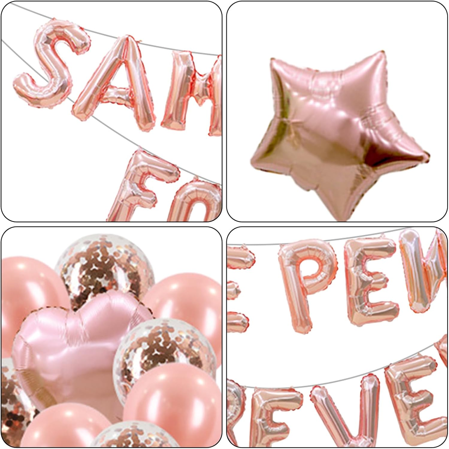 Elegant Rose Gold Bachelorette Party Decorations Set &ndash; Bride to Be Sash, Veil & Photo Booth Props,Hens Night Decor with Foil Balloons, Confetti & Diamond Ring,Bridal Shower & Wedding Party Supplies image number 6