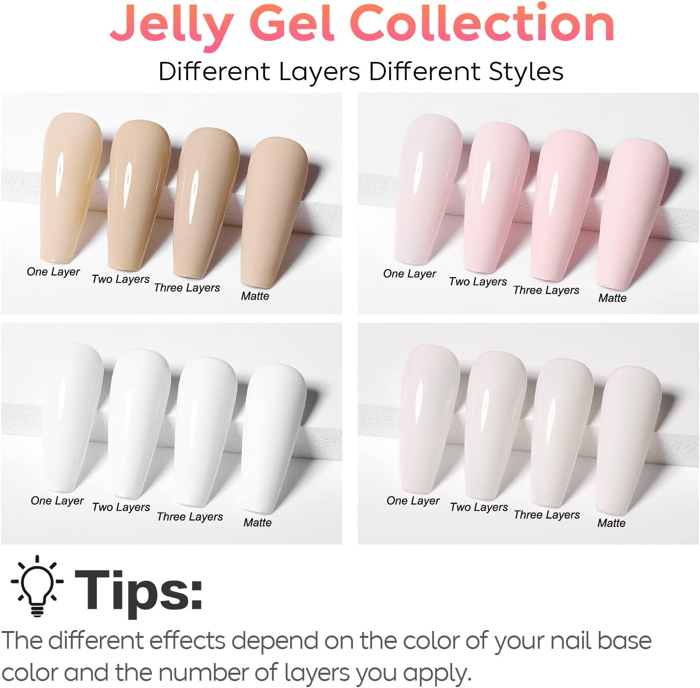 AIMEILI Pink White Neutral Skin Gel Nail Polish Soak off U V LED French Manicure DIY Salon Home Women Girls Kit Set of 4Pcs X 10Ml - Kit Set 25 Cruelty-Free & Vegan