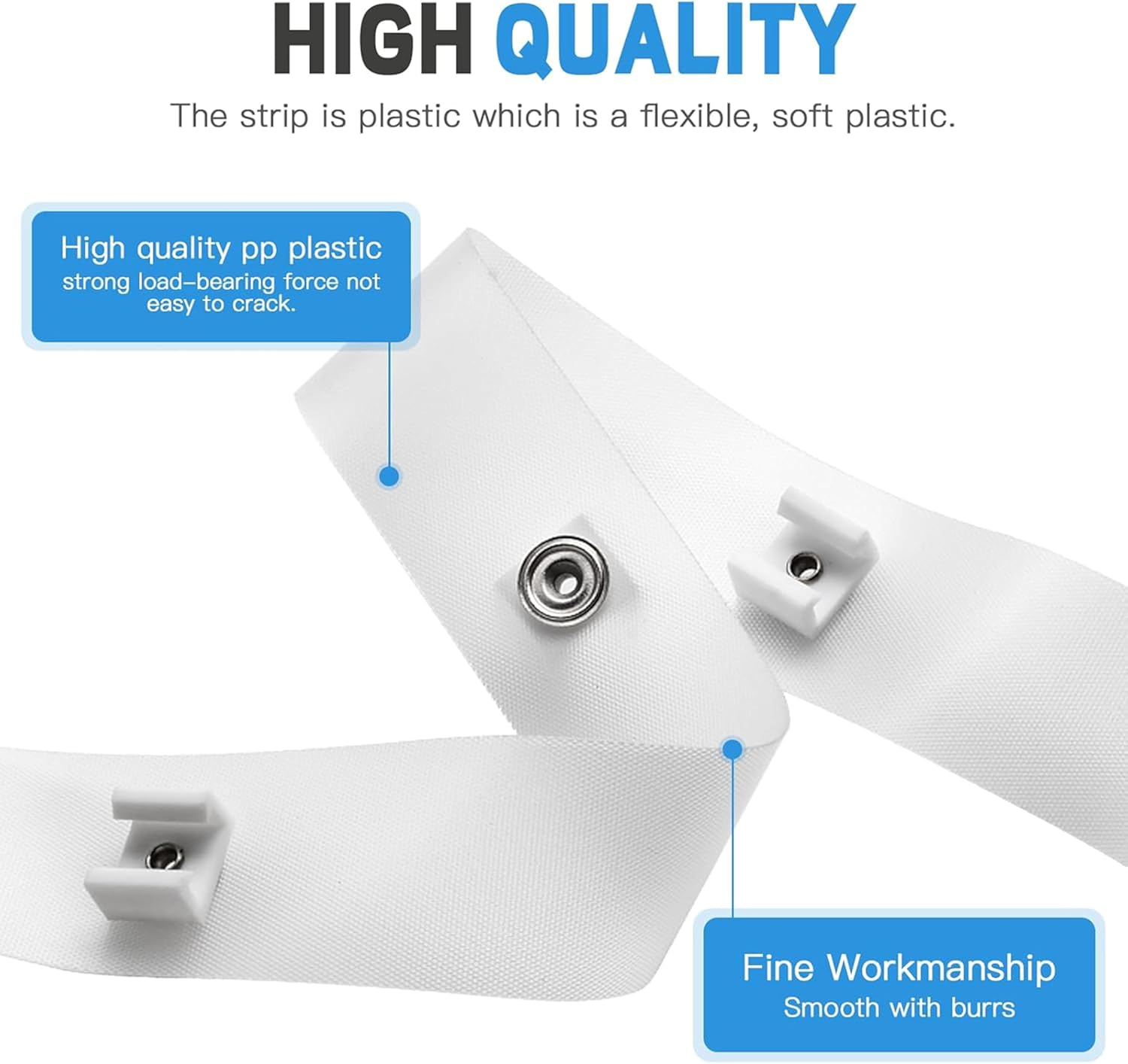 2 Pack RV Clear Glide Tape Set - 1/2 Inch Glides, 72 Inches Each - Smooth Drapery Ring Glide Tape A115 for Effortless Curtain Movement image number 2