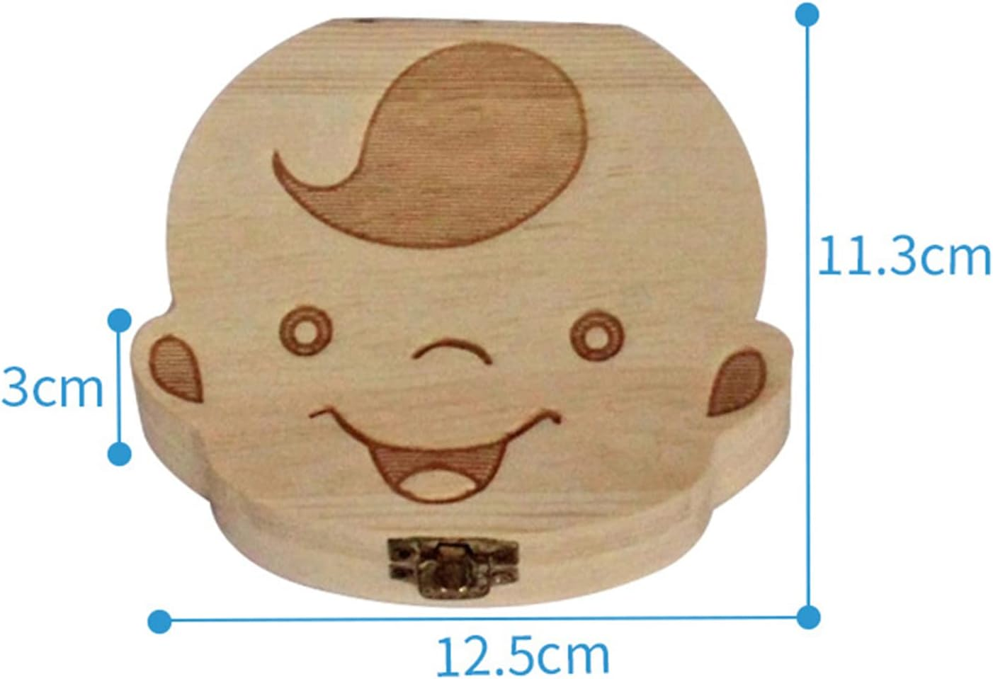 Sazak Baby Tooth Box Spanish/English/French/Russion Wooden Kids Milk Teeth Organizer Umbilical Storage Collect Boys Girls Baby Souvenirs image number 2