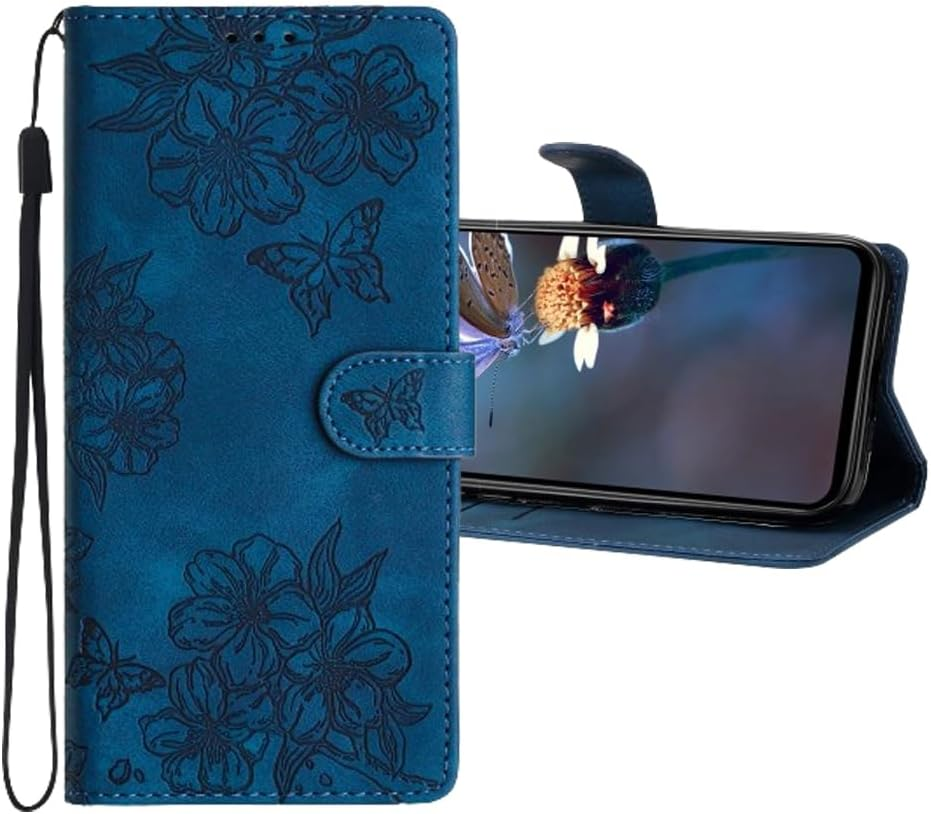 LEMAXELERS Case for Oppo Reno 8 Lite Mobile Phone Case Flip Case Foldable Cover [Stand Function] Card Slots Protective Case Shockproof Mobile Phone Case for Oppo Reno 8 Lite Blue XYYH