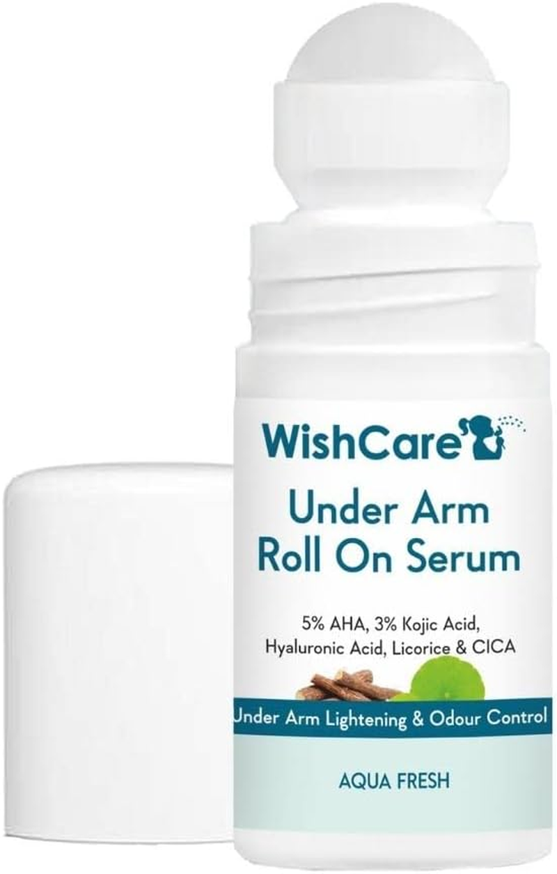 Wishcare Underarm Roll on Serum - 5% AHA, 3% Kojic Acid, HA, Licorice - Underarm Lightening & Odour Control - Long Lasting Aqua Fragrance-50Ml image number 3