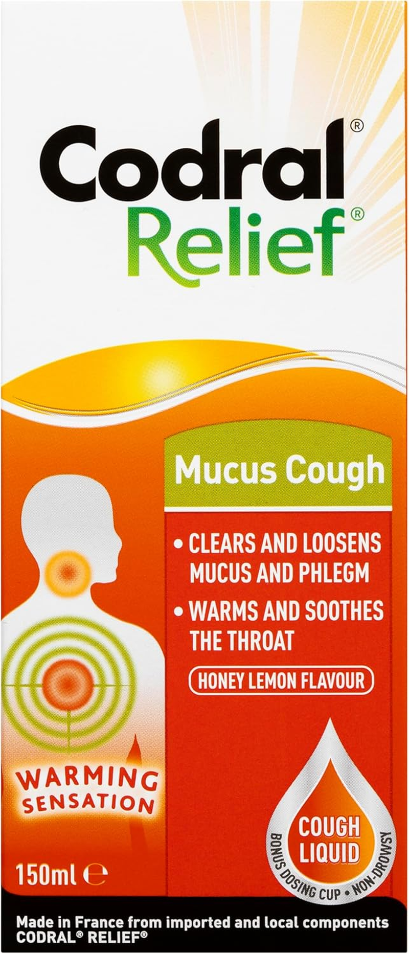 Codral Mucus Cough Liquid Honey Lemon Flavour 150Ml | Loosens and Help Clear Chest Congestion| Provides Warming and Soothing Feeling Throat image number 4