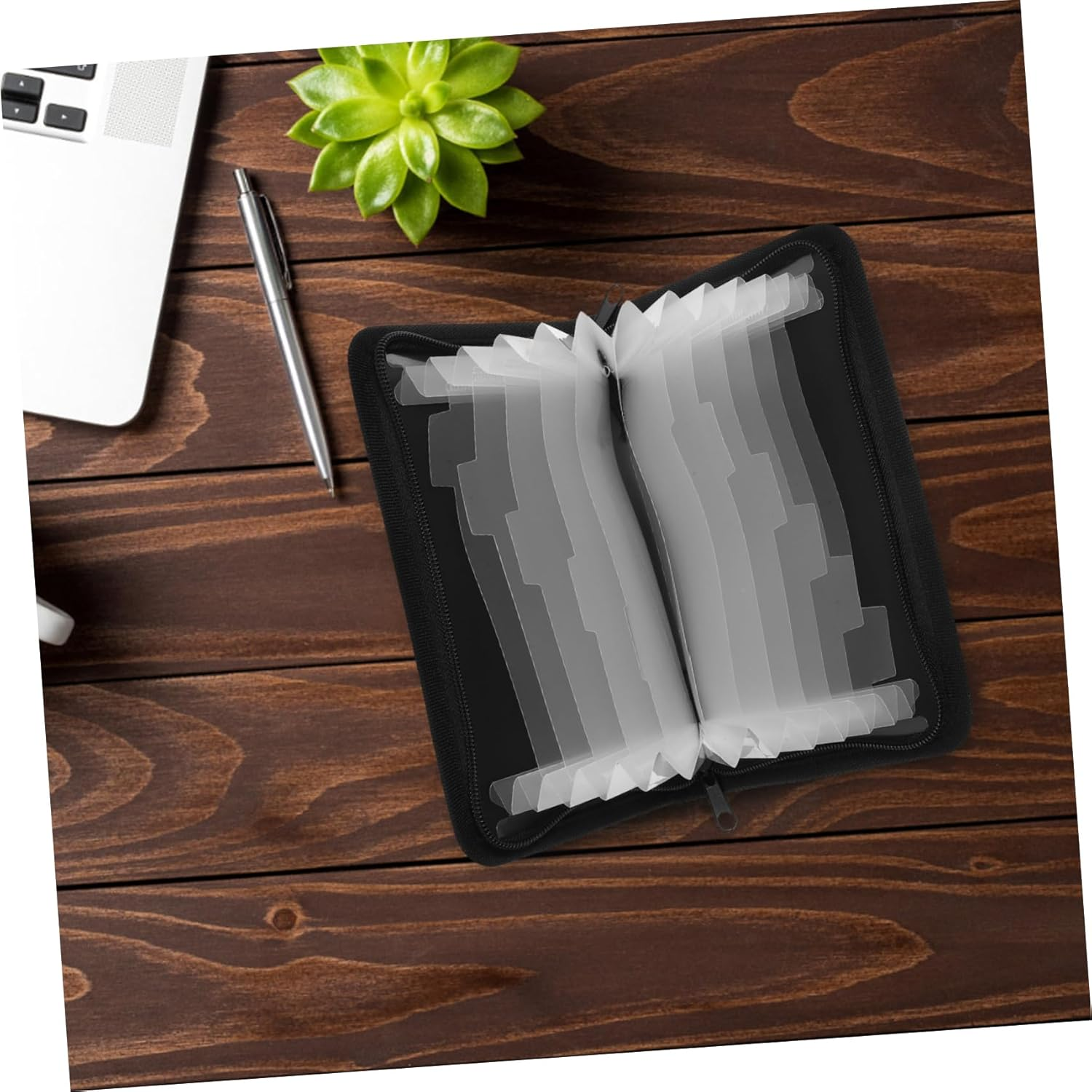 MINAOLULUS Portable Accordion File Organizer Zipper Multi-Layer Document Storage for Receipts Cards and Items Lightweight and Versatile Filing image number 6