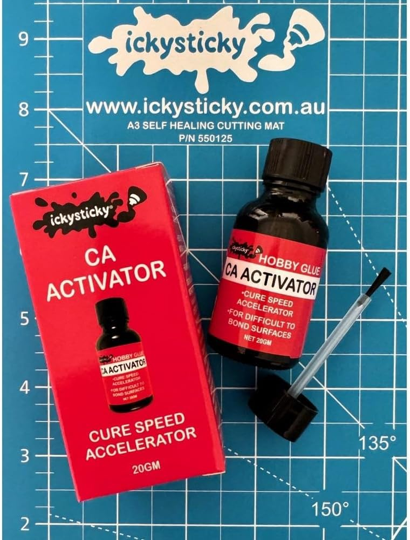 Ickysticky CA Activator Hobby Glues 20 G Premium Superglue Wood, Craft, Metal, Plastic, Model Kits, DIY, Home, Office