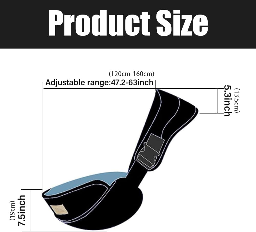 Toddler Sling Carrier,Baby Chair Adjustable Shoulder Strap,Compact Non-Slip Hip Seat Carrier,Toddler Slings Carrying 30 Kg,For Babies Aged 6 Months to 5 Years (Black) image number 2