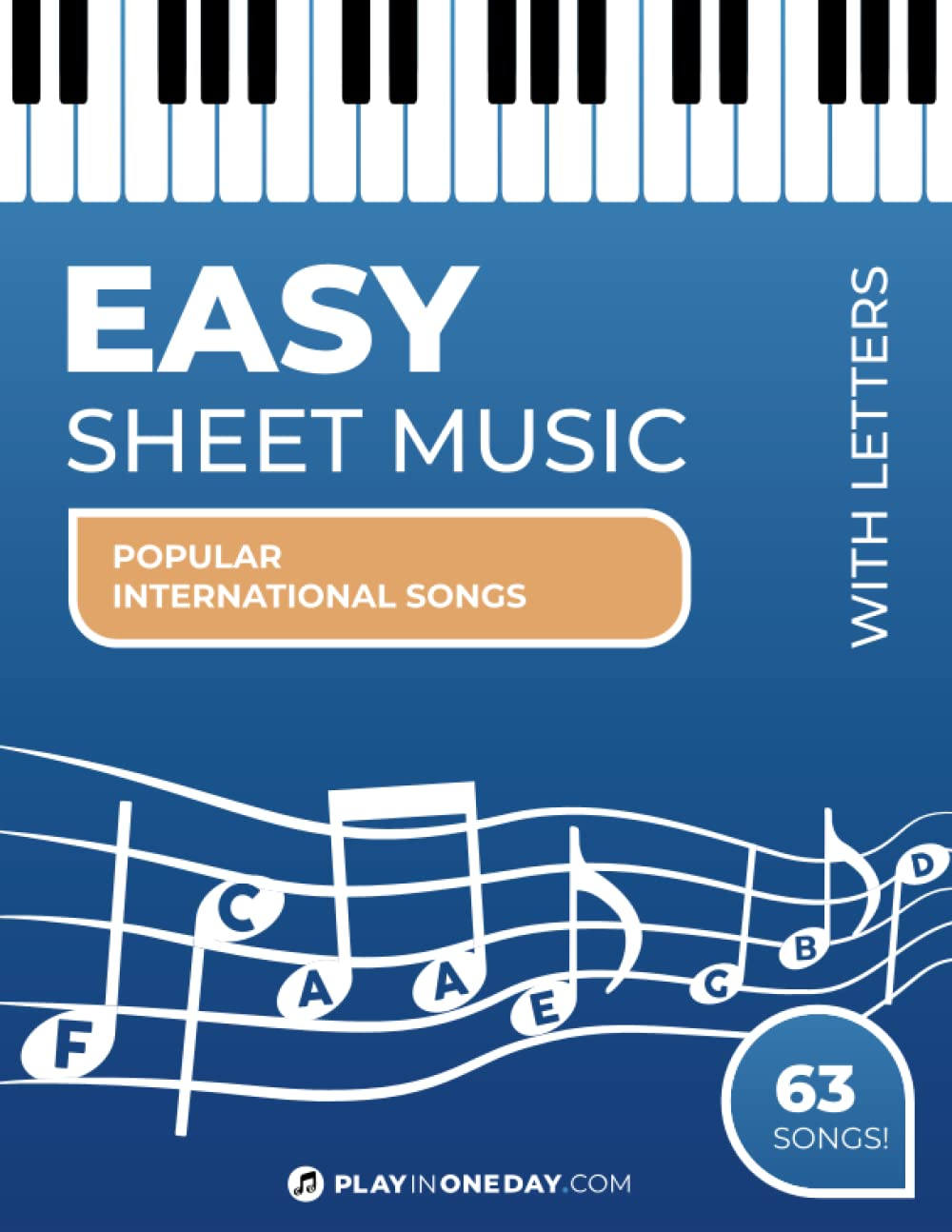 Easy Sheet Music (With Letters) - Popular International Songs: Easy Sheet Music for Piano image number 1