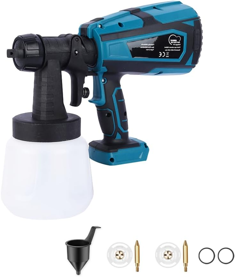 ALSTON Cordless Spray Gun Handheld Paint Sprayer Adjustable Spray Gun Paint Sprayer Compatible with Makita Battery (Battery Not Included) image number 1