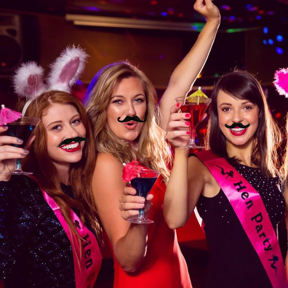 48 Pcs Fake Mustache Fake Moustache Mustaches Self Adhesive Stick on Mustache Fake Beard Black Mustache Costume&hellip; image number 1