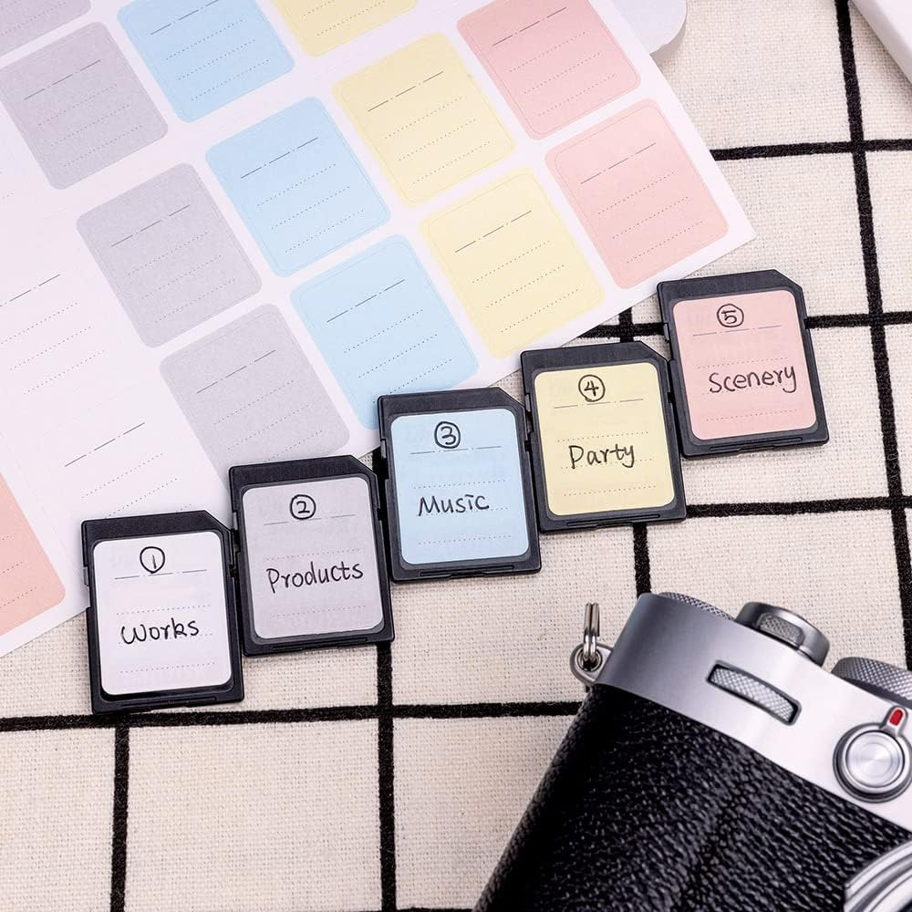 JJC 120 Memory Organized Label Stickers for SD, XQD, Cfexpress Type-B Cards image number 2