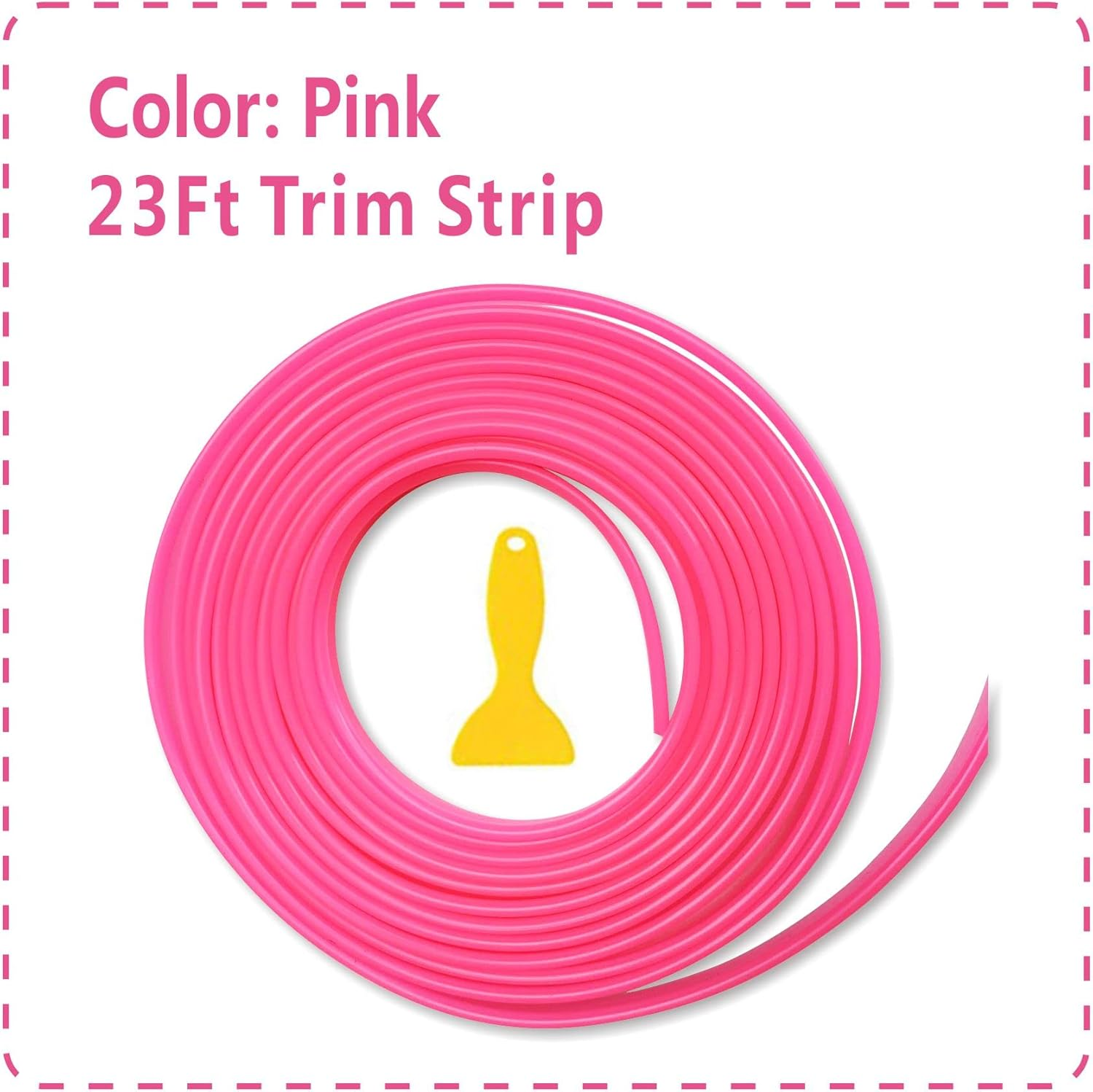 Mr.Brighton LED Pink Car Interior Decorative Molding Door Panel Gap Trim Strip (23Ft) image number 6