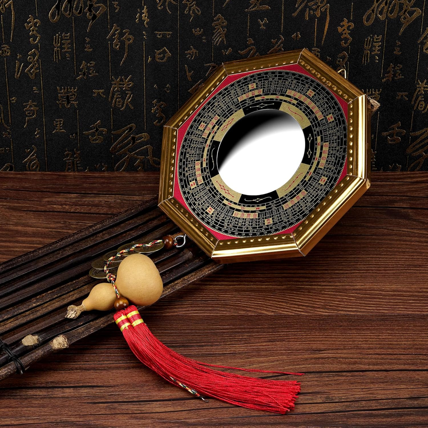 Chiorgone Feng Shui Bagua Mirror &ndash; Concave Yin Yang Wall Hanging for Home & Office, Feng Shui Prosperity & Protection Ornament, Good Luck & Wealth Wall Decor Gift image number 2